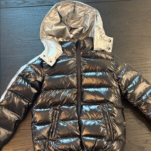 Vierra Rose Kids Shiny Black Puffer Jacket